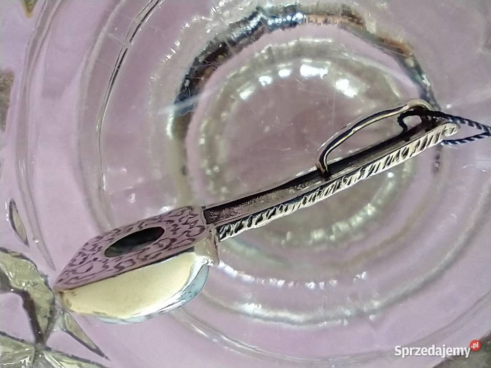 Wisior srebro 925 naturalny kamień jaspis Rękodzieło łódzkie Łódź