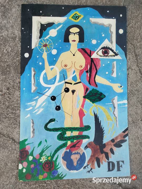 Duży obraz surrealizm symbolizm oryginał Czechy opolskie