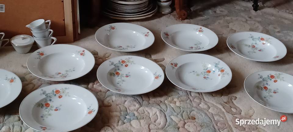 talerze glębokie 9 sztuk talerze ponad 80 letnie Talerze i talerzyki Poznań
