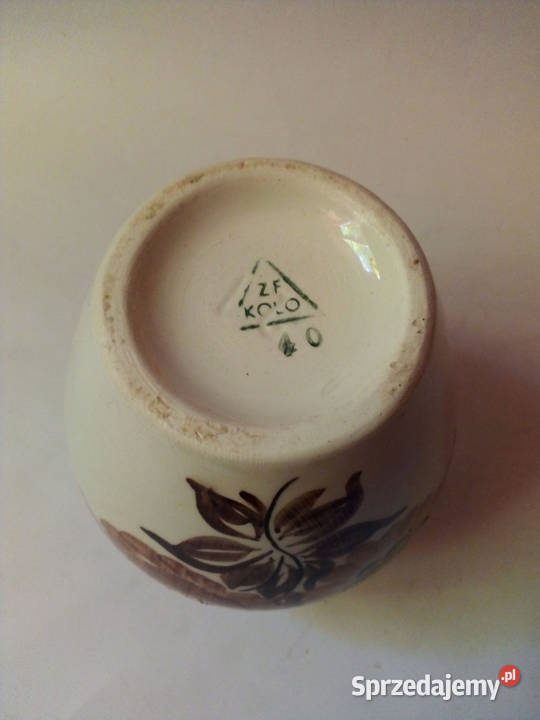 wazon dzbanek fajans Koło vintage PRL Wazony Częstochowa sprzedam