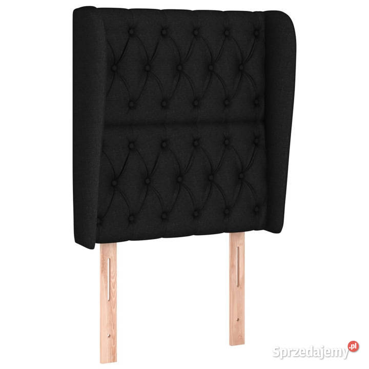 Zagłówek uszak czarny 83x23x118128 tkanina Warszawa