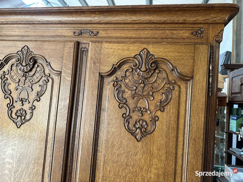 Ładna drewniana sypialnia łóżko szafki komoda Sławoszewek