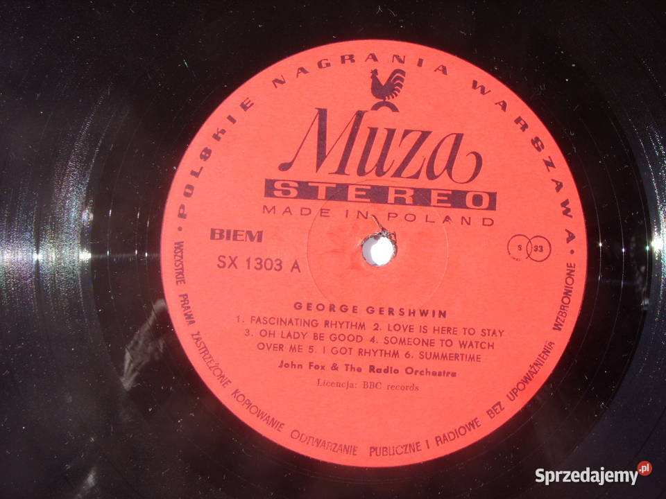 JAZZ G GERSHWINJFOX MUZA LP winyl płyta winylowa Wołów