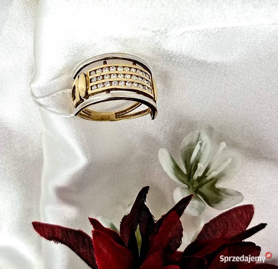 Pierścionek r14 Złoty pr333 Obrączkowy z Poznań