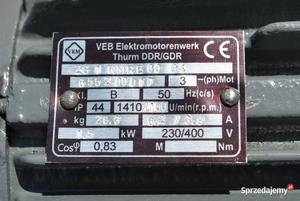 Motoreduktor kołnierzowy 15kw 100obrmin VEM Kargowa