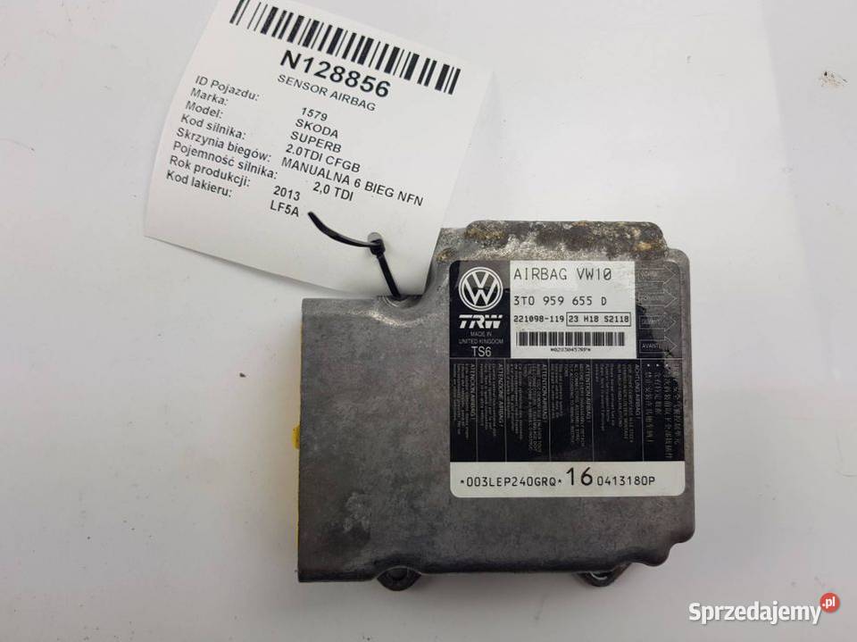 SENSOR AIRBAG 3T0959655D SUPERB II Lipno sprzedam