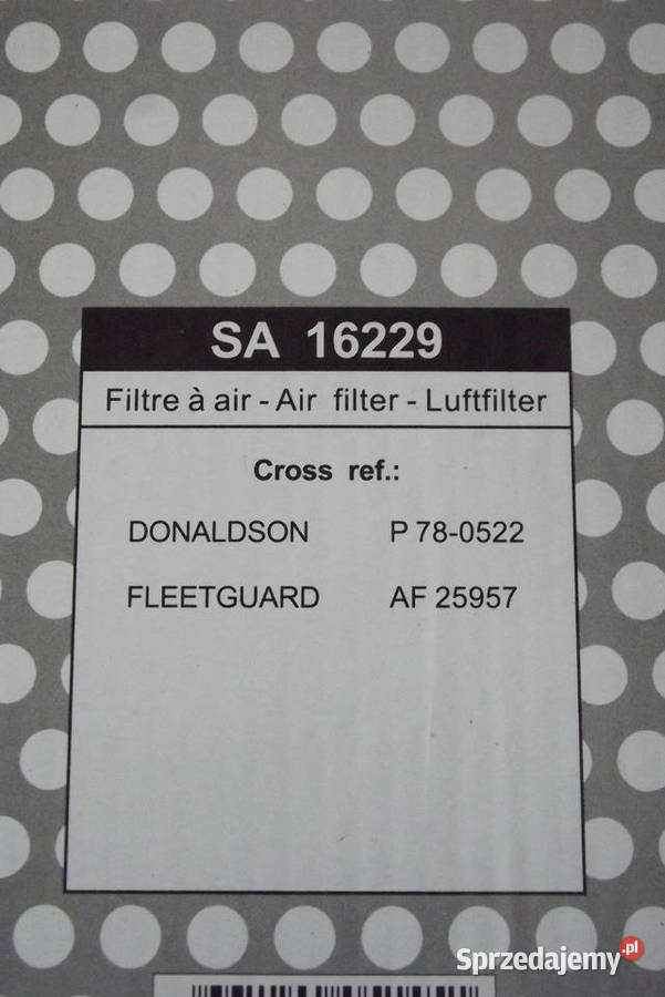 Filtr powietrza SA16229Case Fendt Ford Claas Parczew