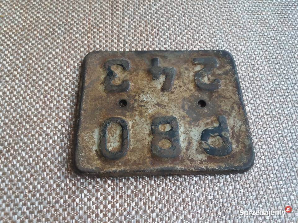 Stara tablica rejestracyjna komar żak ryś simson Ramki tablic Lisew