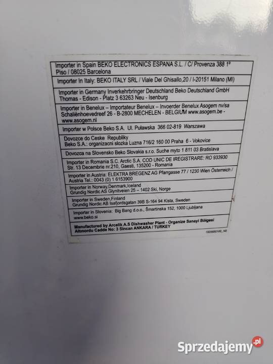 zmywarka Beko DIN 14210 Kraków