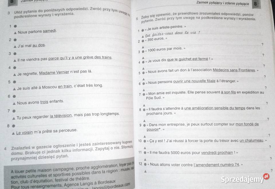 Ćwiczenia języka francuskiego Michelle Cahuzac Chełm