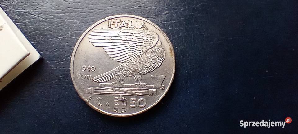 Stare monety 50 centesimi 1940 Włochy sprzedam