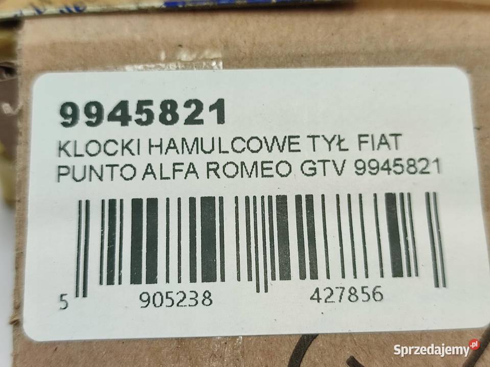 KLOCKI HAMULCOWE TYŁ ALFA ROMEO GTV 916 19952005