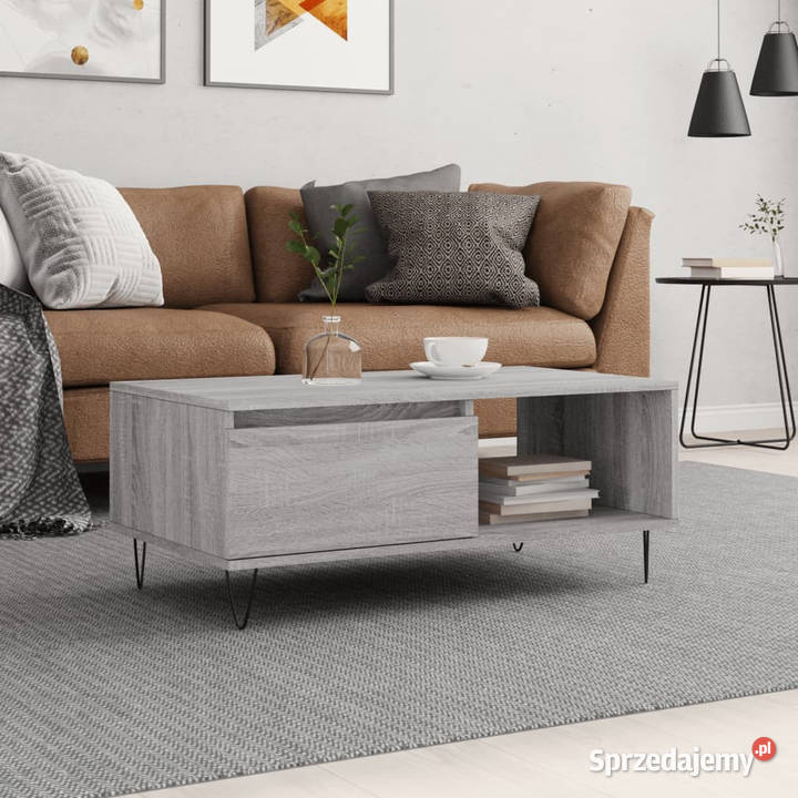 Stolik kawowy szary dąb sonoma 90x50x365 mazowieckie Warszawa