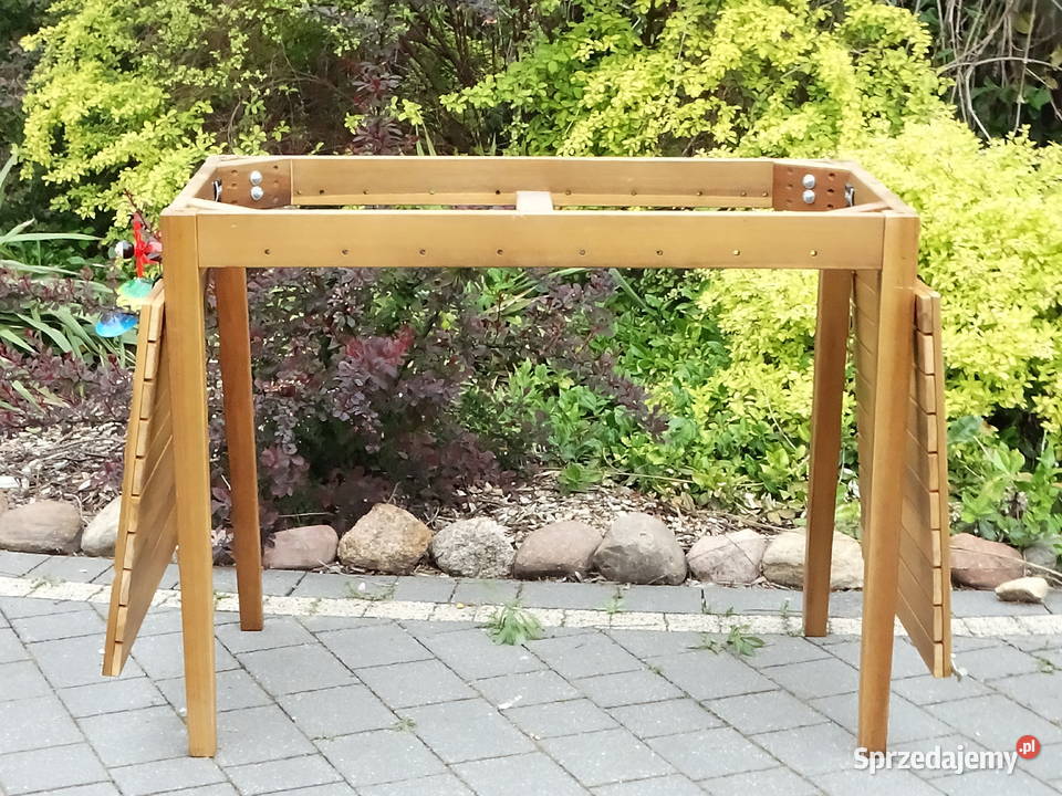 Solidny stół ogrodowy DREWNO FSC Składany 100x60 Biłgoraj sprzedam