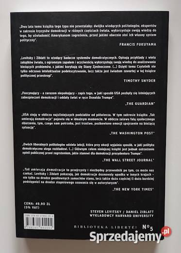 Tak umierają demokracje Steven Levitsky Daniel Bełchatów sprzedam