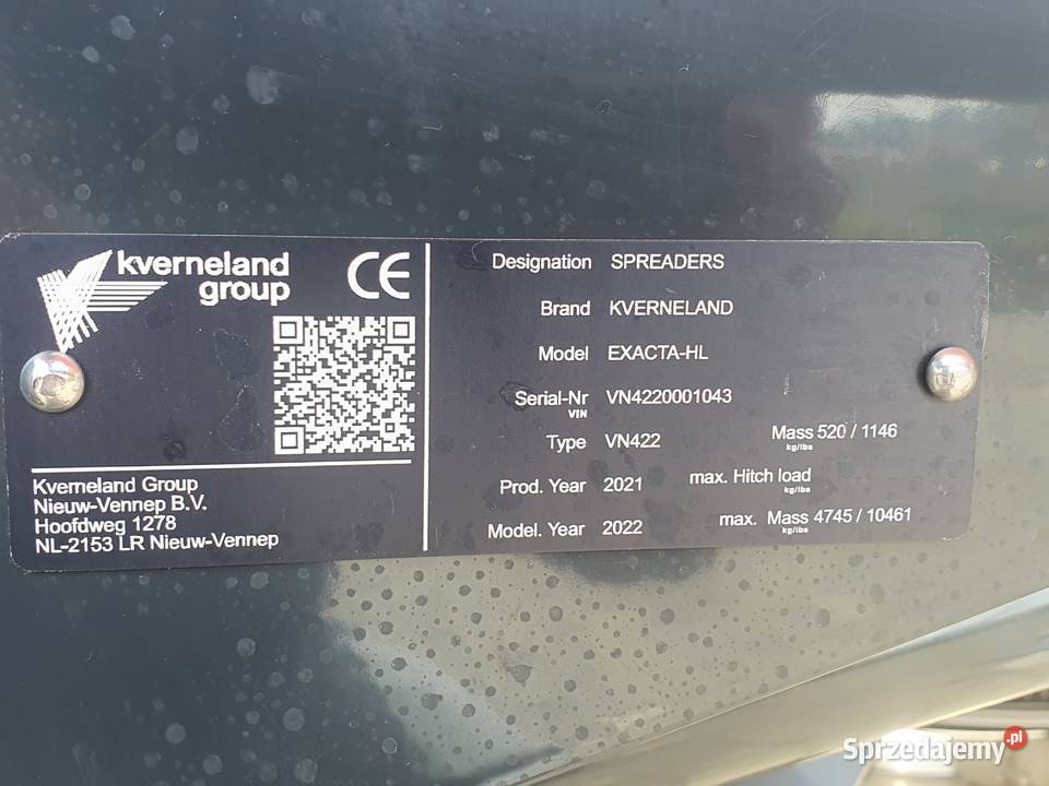 Rozsiewacz Kverneland EXACTA HL Krasnystaw