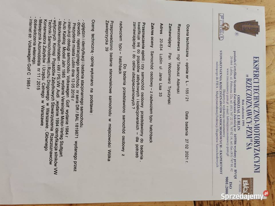 2002 Volvo v40 19 diesel 1985 Vw Golf Zabytkowy lubelskie Lublin sprzedam