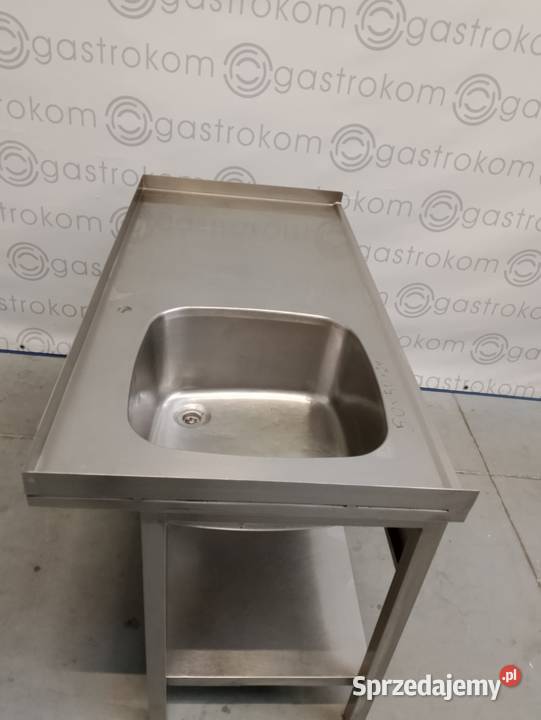 Stół ze zlewem L i półką rant TLP 140x70x85 Wrocław