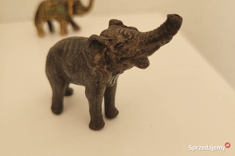 Słonik na szczęście mała przedwojenna figurka Chełmno