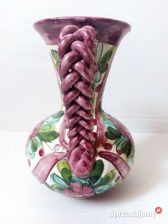 dzbanek vintage włoska ceramika ręcznie malowana Częstochowa