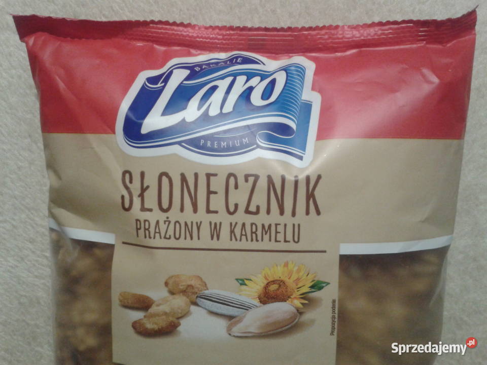 LARO Słonecznik prażony w karmelu bezglutenowy Nasiona, ziarna, pestki Wołczyn