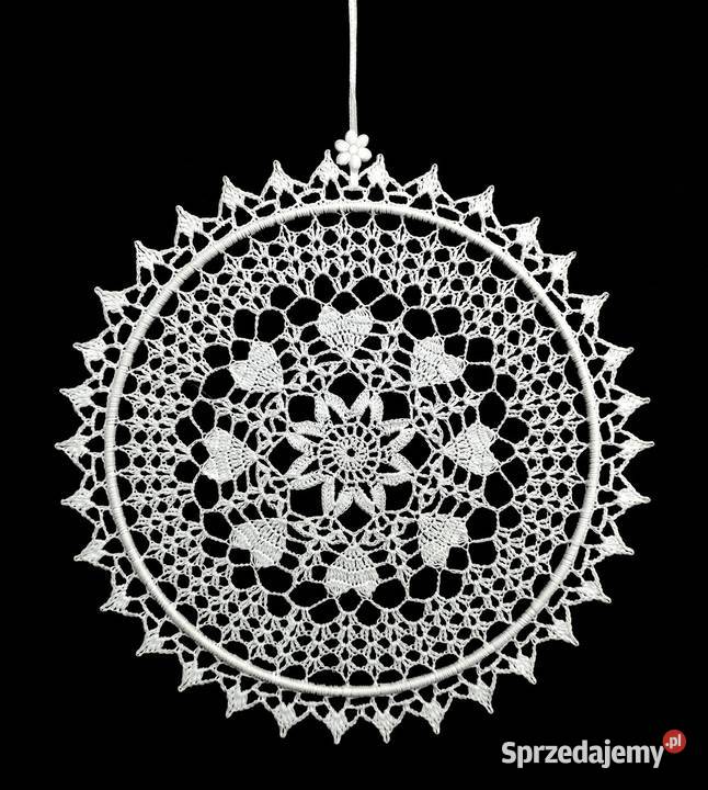 Zawieszka ozdoba na okno szydełkowa 20 Z157 Wystrój okien