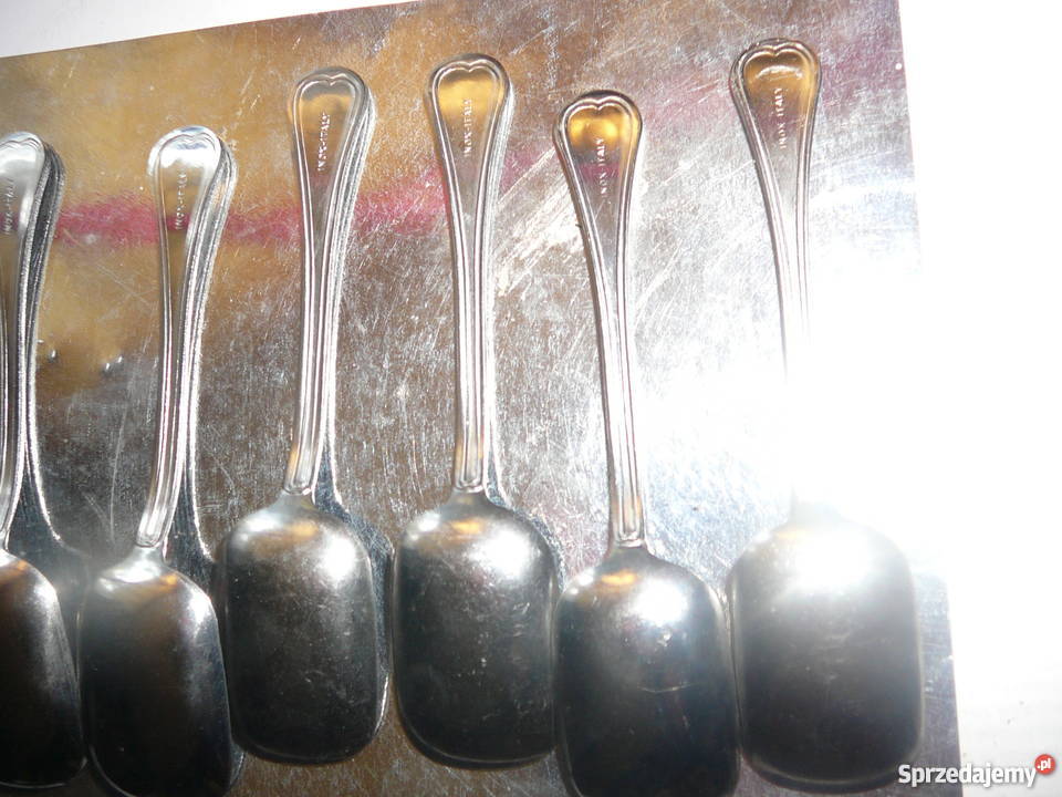 Małe łyżeczki 6 INOX Italy prostokąt sprzedam