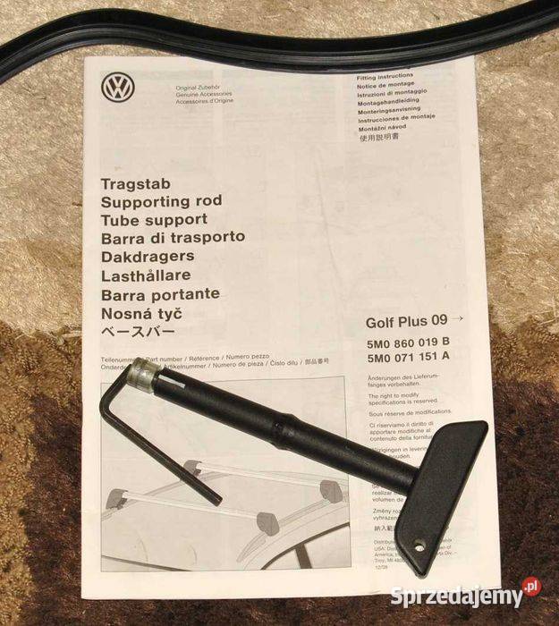 Belki na dach VW Golf Plus relingi zintegrowane dolnośląskie Legnica