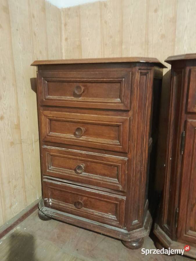 Zestaw starych mebli toaletka szafka nocna Dąbrowa Górnicza