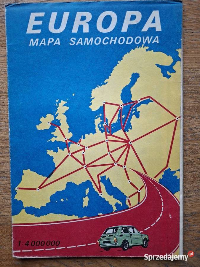 Europa mapa samochodowa 14000 000 PPWK Kraków