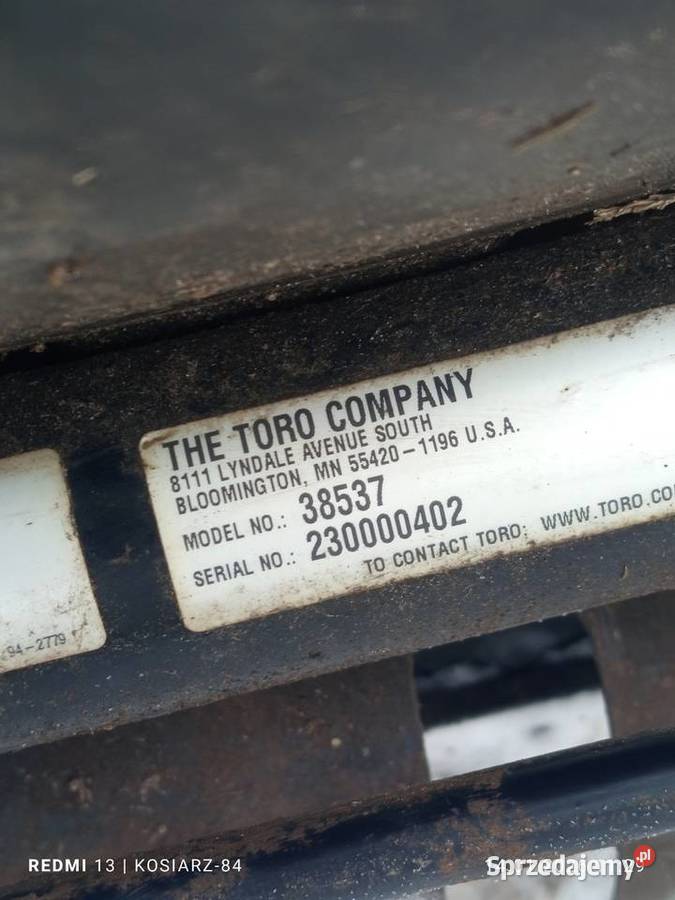 Zbiornik paliwa TORO 38537 Toro bak odsniezarka Lublin