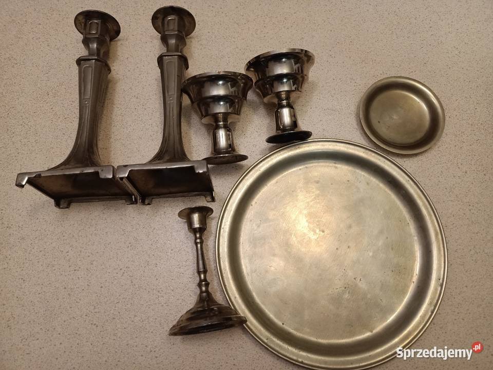Stare świeczniki talerz podstawka Rzeszów sprzedam