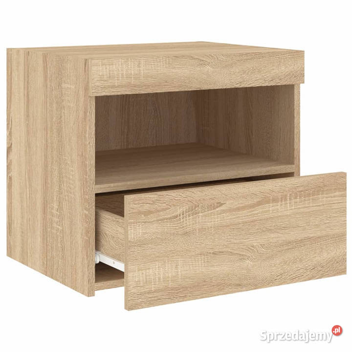 Szafka nocna z oświetleniem LED dąb sonoma Nocne