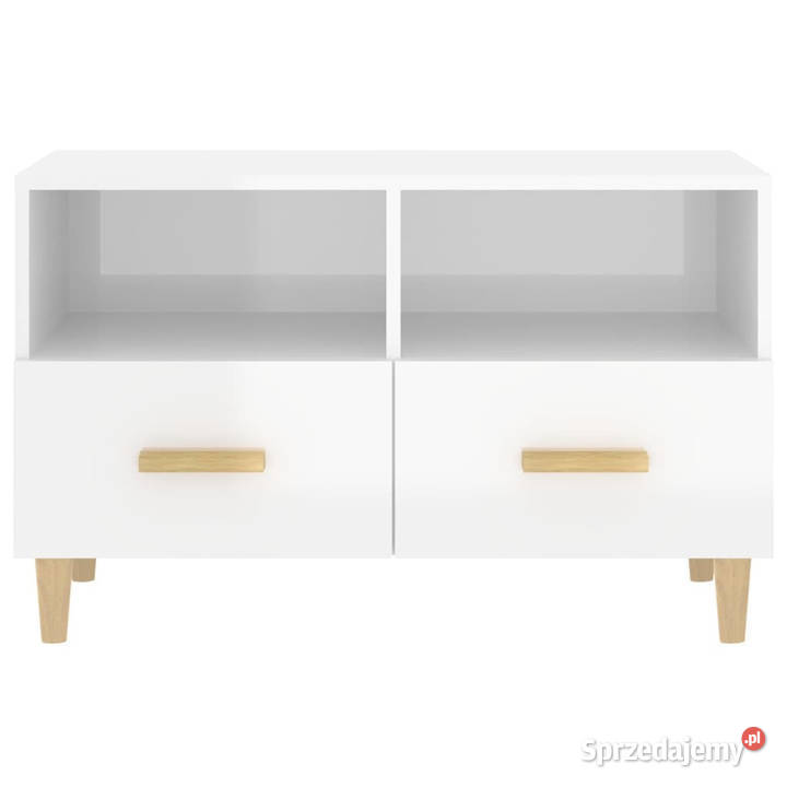 Szafka pod TV biała wysoki połysk 80x36x50 mazowieckie
