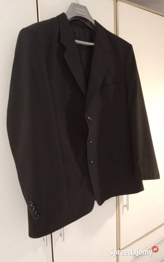 Sprzedam Garnitur Czarny Z Niebieską Nitka Męska Golub-Dobrzyń