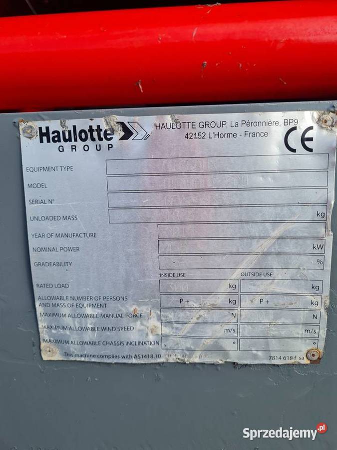 Podnośnik nożycowy elektryczny Haulotte Compact