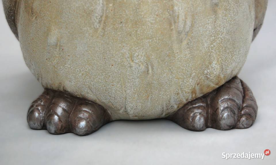 Sowa puchacz Mikołaj duża ceramiczna figurka