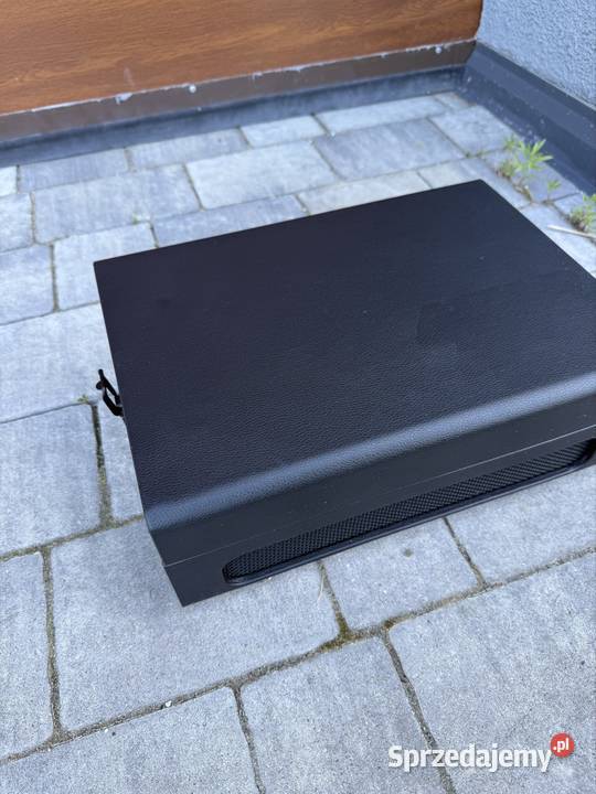 Czarny Gramofon w walizce z głośnikami Poznań