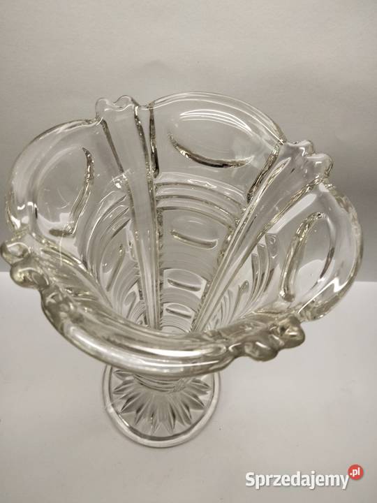 Duży wazon szkło Vintage lata 5060te Walther Gniezno