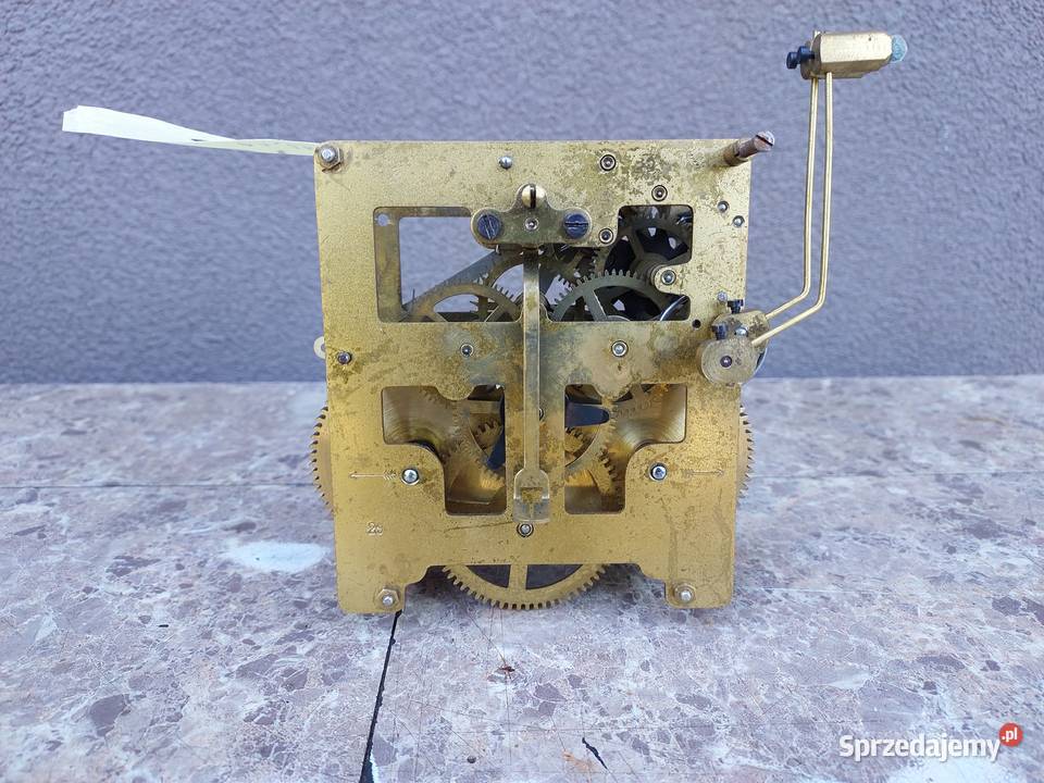 801 Mechanizm starego zegara ściennego Muhlheim Tczew