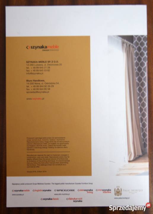 Katalog kolekcja Szynaka Meble 2018 Parczew