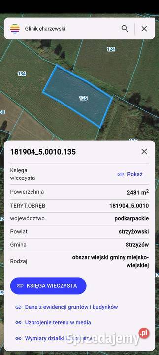 Grunt orny Sprzedaż Glinik Charzewski