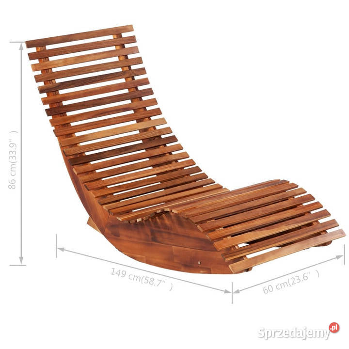 Leżaki bujane 2 lite drewno akacjowe WM277093 Warszawa sprzedam
