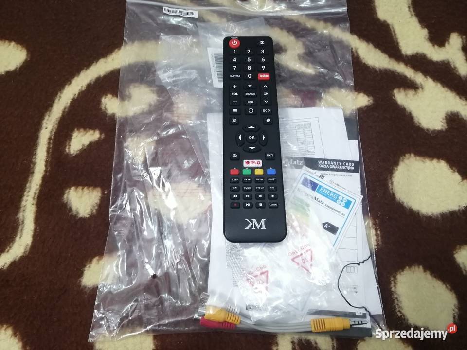 Telewizor TV Kruger Matz 0265UHDS 65 4K pudełko sprzedam