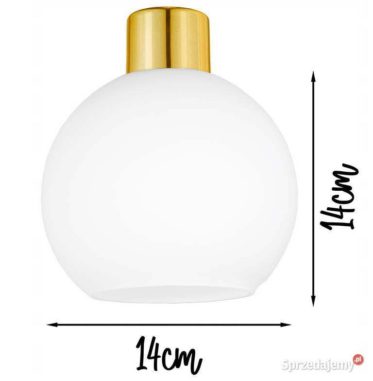 LAMPA WISZĄCA ŻYRANDOL SZKLANA KULE Biała złota Choroszcz