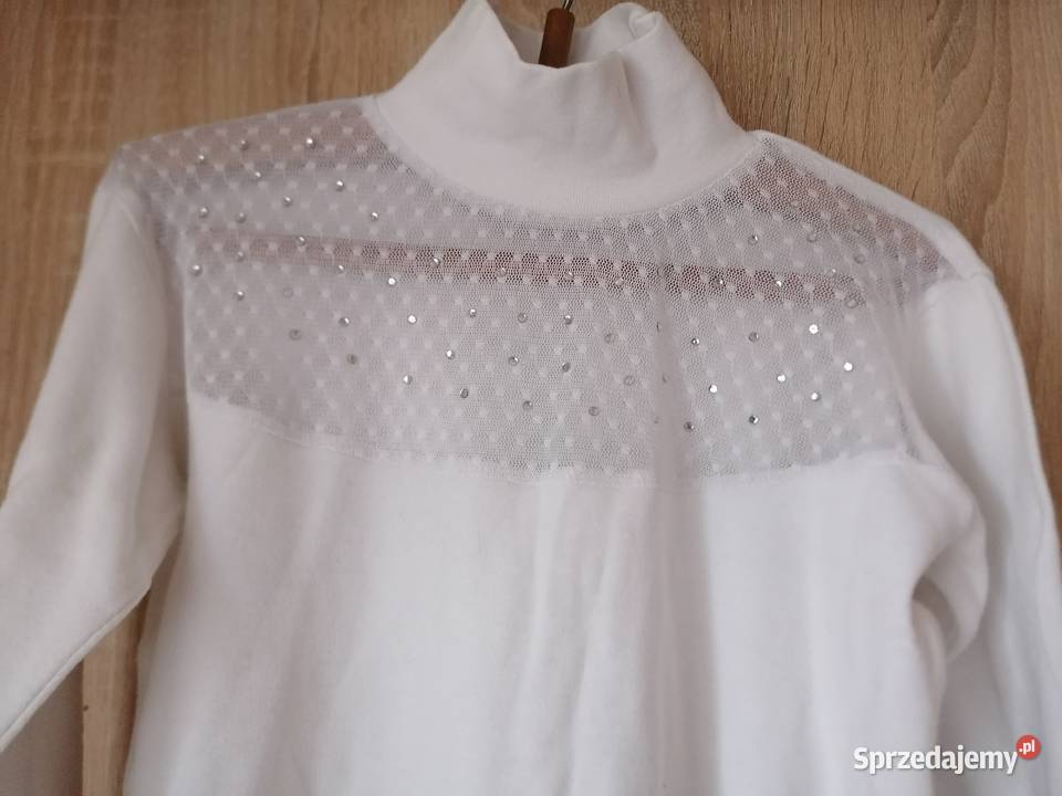 Biały golf dziewczynki rozmiar 122 Bluzki, koszulki i kaftaniki Łódź