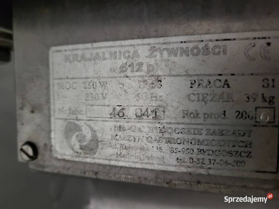 Krajalnica grawitacyjna do wędlin MAGA 612p Łódź