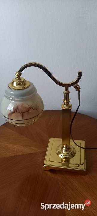 Mosiężna lampa gabinetowa z ruchomym ramieniem łódzkie Skierniewice