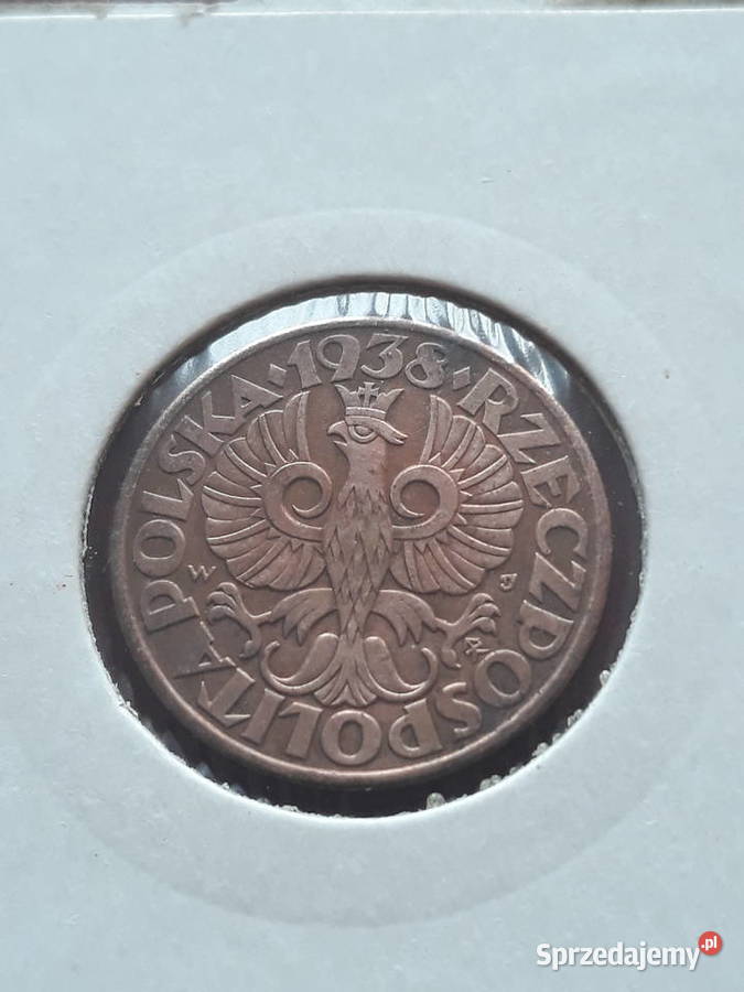 5 Groszy 1938 r Śliczne J wielkopolskie