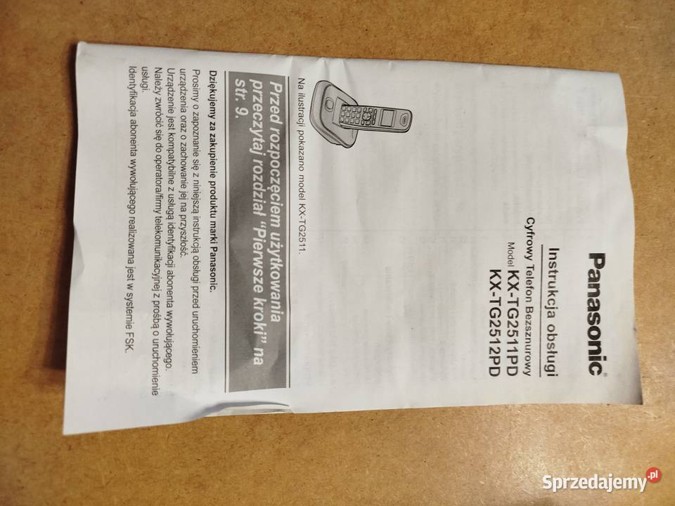 Panasonic KXTG11DEX fabryczny LAQA019968 ze Telefony bezprzewodowe sprzedam